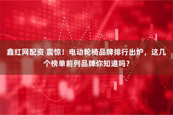 鑫红网配资 震惊！电动轮椅品牌排行出炉，这几个榜单前列品牌你知道吗？
